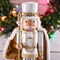 Ornativity Christmas Gold King Nutcracker – Gold and White Glittered Wooden Nutcracker Man with Gold and White Fur Cape and Staff in Hand Xmas Themed Holiday Nut Cracker Doll Figure Decorations